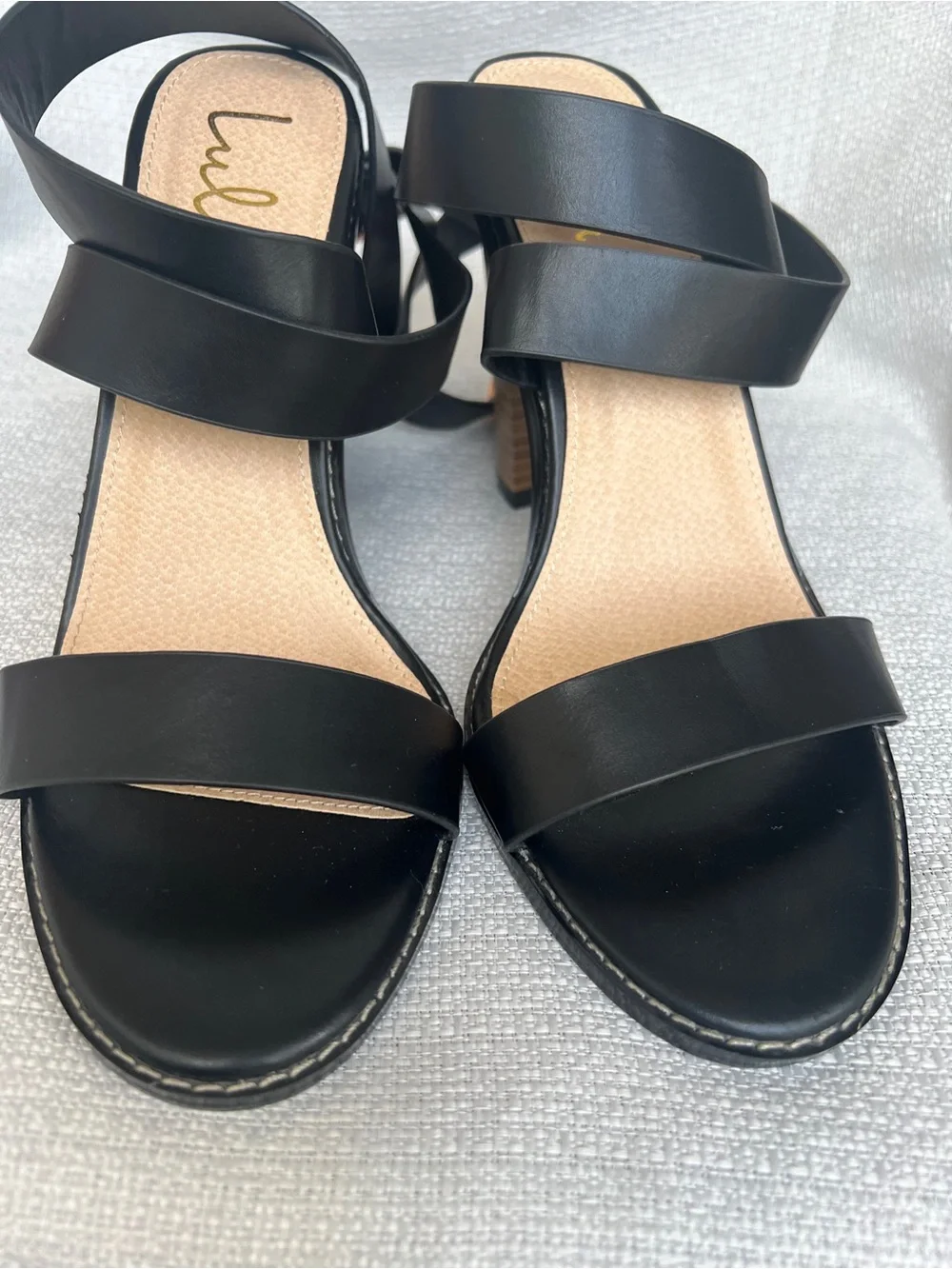Lulus Black Strappy Block Heel Sandals with Wrap Ankle